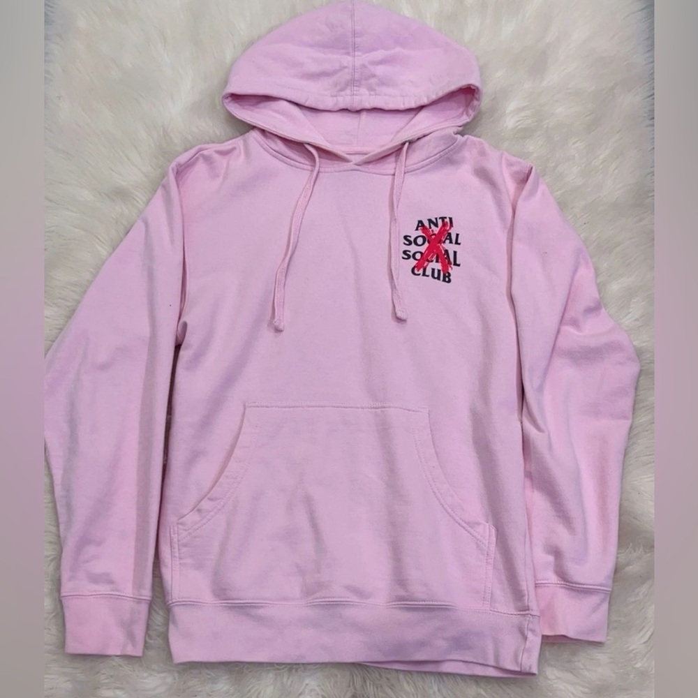 Pink Anti Social Social Club “Cancelled” hoodie